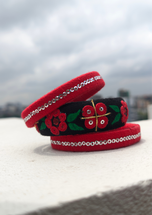 Scarlet Secret Bangle Set Handmade Bangle